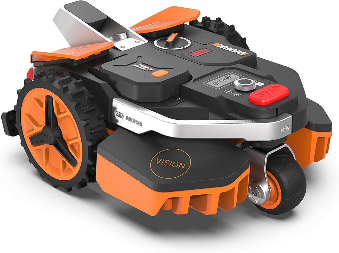 WORX Landroid Vision S250 WR202E - Robotic Lawnmower without Boundary Cable for Gardens up to 250 m², AI Lawnmower Robot (WLAN & Bluetooth, Active Obstacle Avoidance with AI Technology, Hedgehog